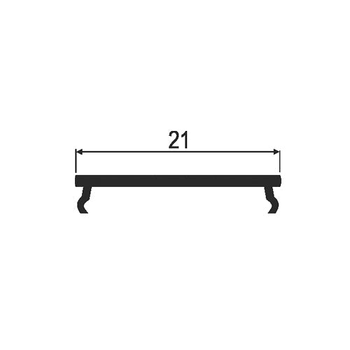 Cover for LED profile wide (matt)