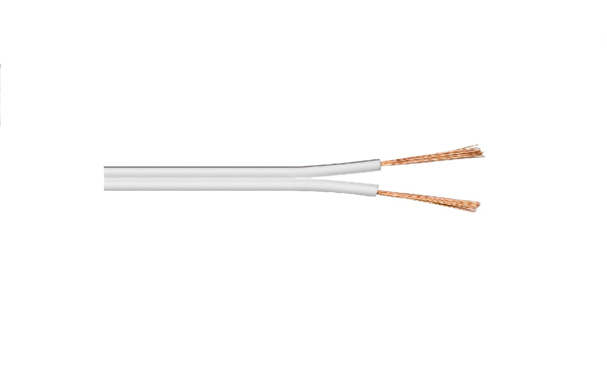 Cable for soldering 2×0.35mm² white — Roll length: 100m, Colour: White (A-C/10x0.35b1)