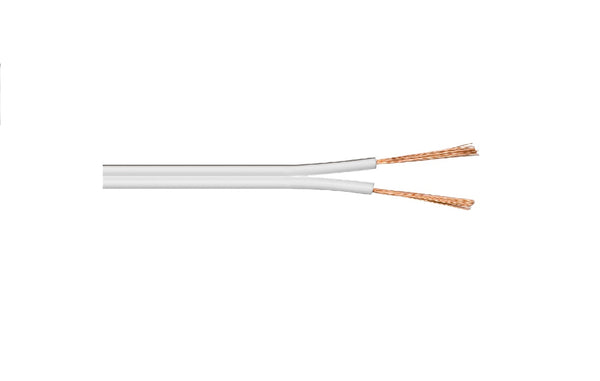 Cable for soldering 2×0.35mm² white — Roll length: 100m, Colour: White (A-C/10x0.35b1)