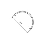 Cover for LED profile 16x16 round