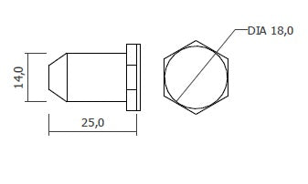 Touch dimmer sensor switch aluminum (recessed) — Colour: silver