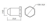 Touch dimmer sensor switch aluminum (recessed) — Colour: silver