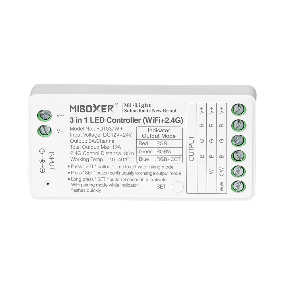 Controller for 1 zone WIFI RGB/RGBW/RGB-CCT tape (ECO) (A-V/EW-03)