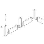 Hanging rail LINEAR 4 left side bracket (K-4/LG80J/K)