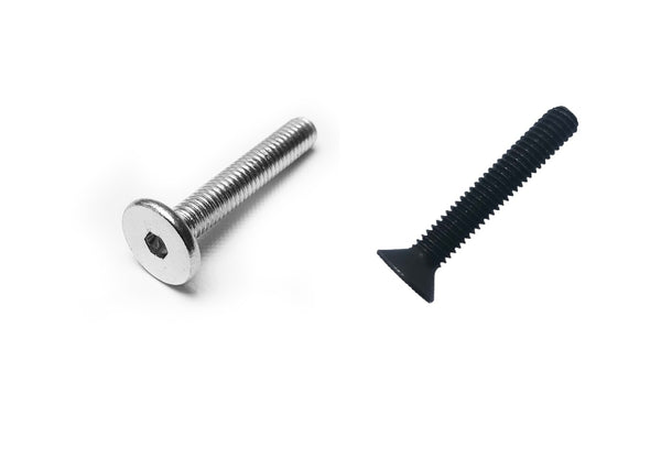 Screw for hanging rails brackets silver