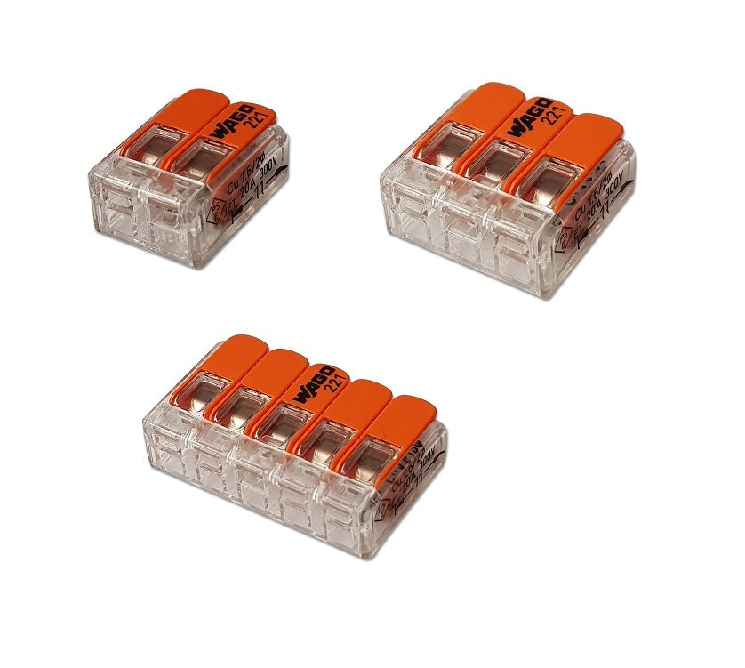 CONNECTOR WAGO COMPACT SPLICING 2 connection points (2x0.14-4mm)