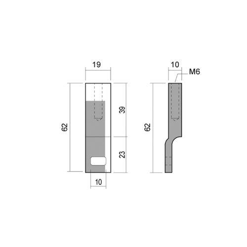 Hanging rail 15x30 central STYLE bracket anthracite