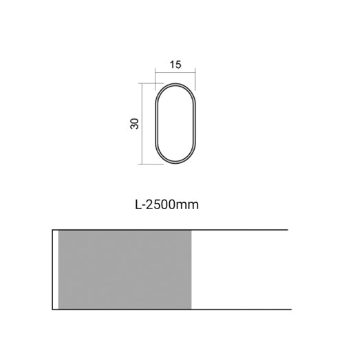 Hanging rail 15×30 — Colour: White (K-2 /15x30B)