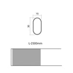 Hanging rail 15×30 — Colour: White (K-2 /15x30B)