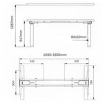 Electric height adjustable desk frames (rectangle, 3p.)