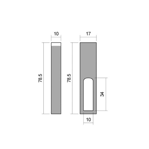 Hanging rail LINEAR M central bracket anthracite