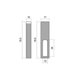 Hanging rail LINEAR M central bracket anthracite