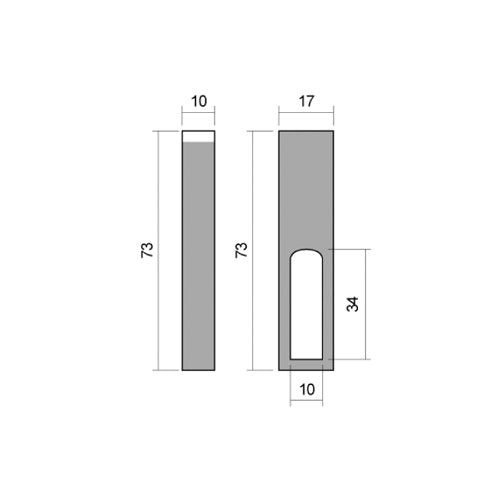 Hanging rail LINEAR S central bracket — Colour: silver (K-1 /LG73-B)