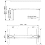 Electric height adjustable desk frames (rectangle, 2p.) — Colour: White