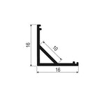 LED profile CORNER 16x16