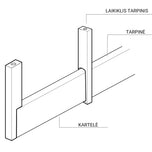 Hanging rail LINEAR S central bracket — Colour: silver (K-1 /LG73-B)