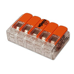 CONNECTOR WAGO COMPACT SPLICING 5 connection points (5x0.14-4mm)
