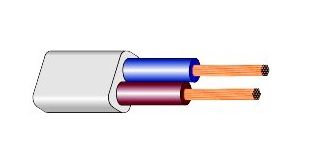 Cable for power supply 2×0.5mm²