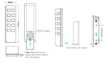 LED lighting 4 zone remote control — Warranty: 2 years, Dimensions: 135x40x11mm, Working distance: 30m