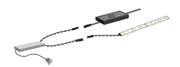 Sensor switch for doors (recessed)