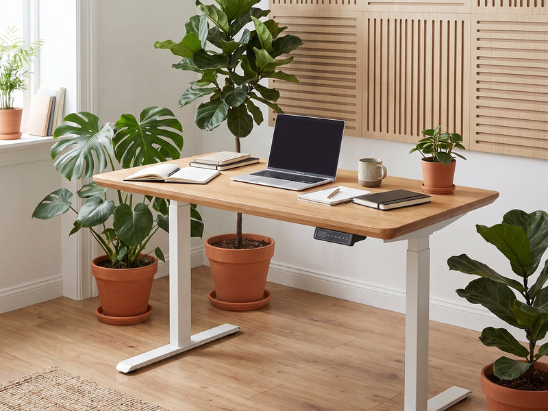 Height-adjustable desk frames