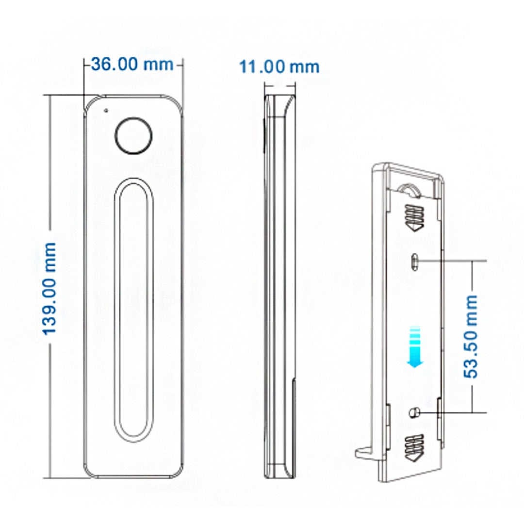 LED LIGHTING 1 ZONE REMOTE CONTROL — Warranty: 2 years, Dimensions: 135x40x11mm, Working distance: 30m