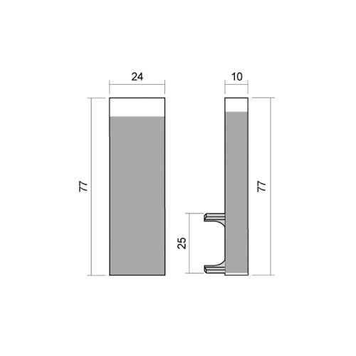 Hanging rail LINEAR M side bracket anthracite