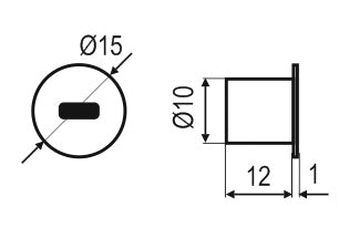Hand movement sensor switch (recessed) grey