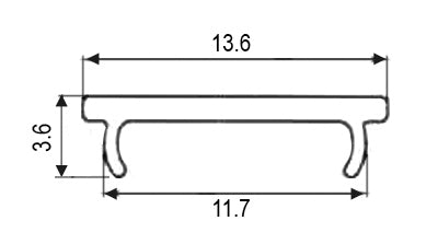 Cover for LED profile (matt)