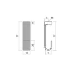 Hanging rail 15×30 Central EUROPA bracket — Colour: White (K-2 /LT77)
