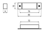 Triple sensor switch for doors (surface) grey
