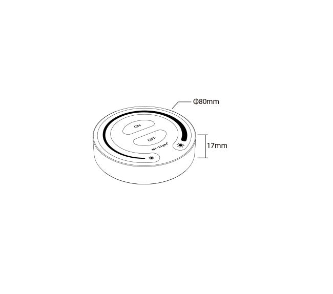 Remote control for 1-zone single color LED strip (ECO)