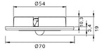 LED lamp LEDI (recessed) with sensor
