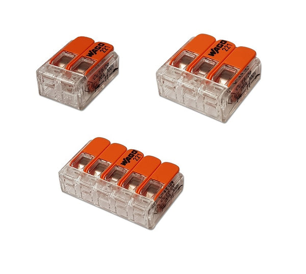 CONNECTOR WAGO COMPACT SPLICING 5 connection points (5x0.14-4mm)