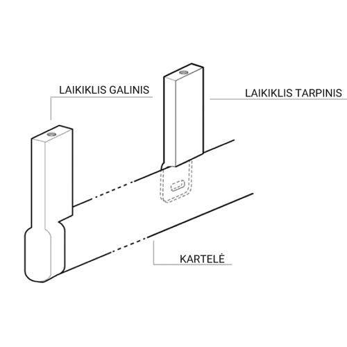 Hanging rail 15×30 — Colour: White (K-2 /15x30B)