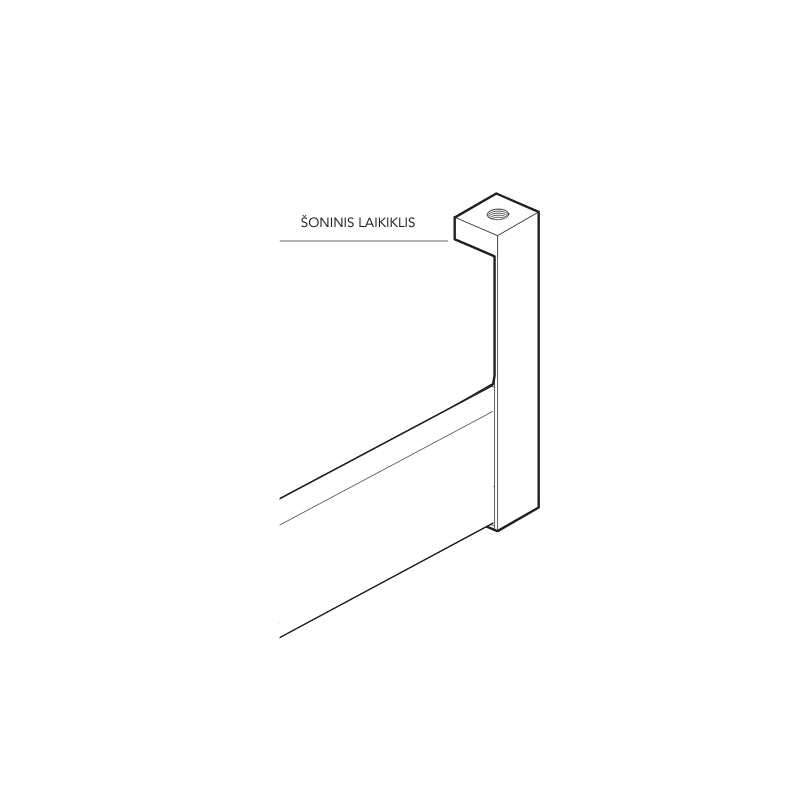 Hanging rail linear 3 left side bracket