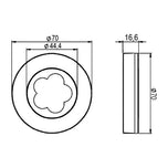 LED lamp LEDI outer ring for surface mounting (stainless steel/white) white