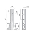 Hanging rail LINEAR 4 central bracket