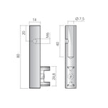 Hanging rail LINEAR 4 left side bracket (K-4/LG80J/K)