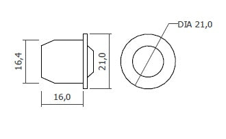 PIR motion sensor switch (recessed) grey