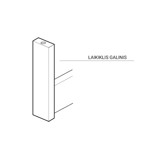 Hanging rail LINEAR M side bracket anthracite