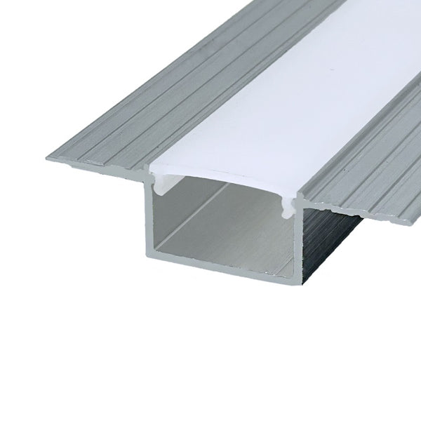 LED profile GROOVE HIDE 23 recessed into ceilings/walls Hõbe